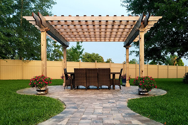 pergola-freestanding Paver Patios